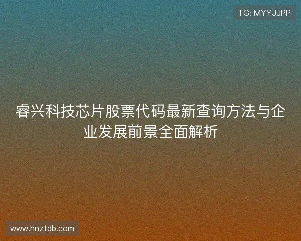 睿兴科技芯片股票代码最新查询方法与企业发展前景全面解析